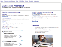 Tablet Screenshot of grundschule-arbeitsblatt.de